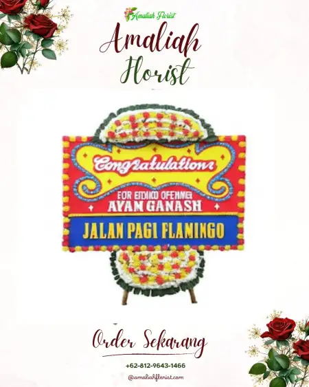 Sewa Papan Bunga Gedung Boga